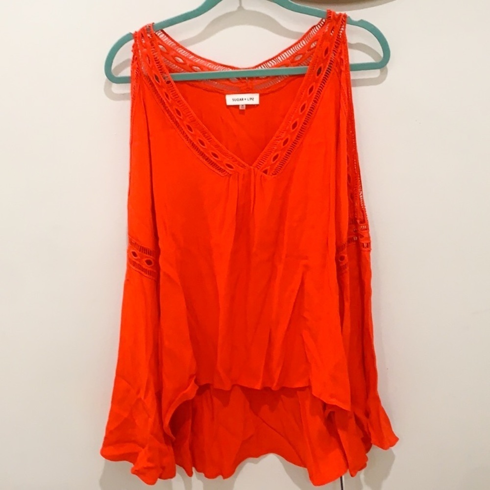 SugarLips cold shoulder belle sleeve top